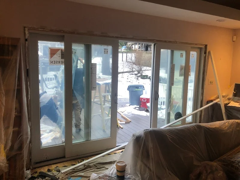 Andersen A series hinged door installed